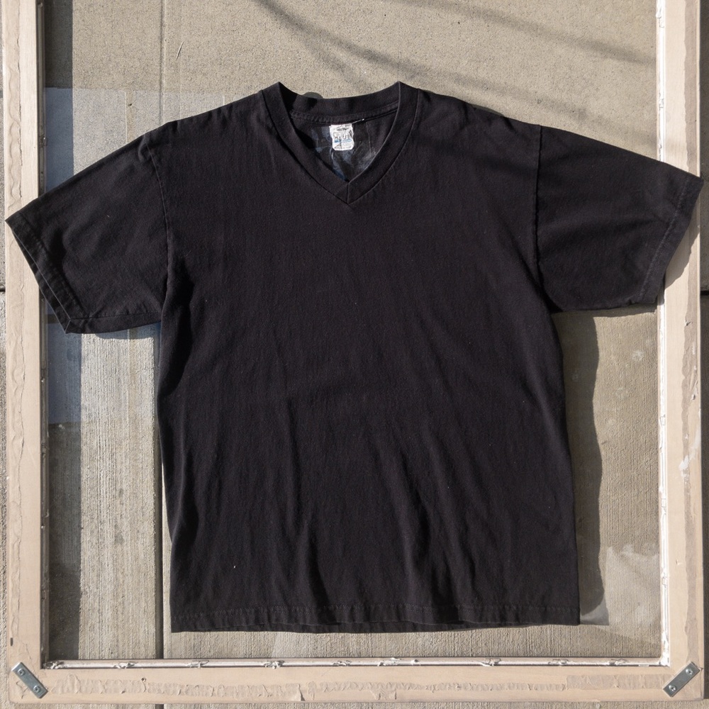 Black Pro Club Comfort Men’s Large V-Neck T Shirt